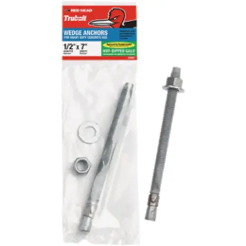 1/2 In. x 7 In. Galvanized Wedge Anchor 1/2 In. x 7 In. Galvanized Wedge Anchor