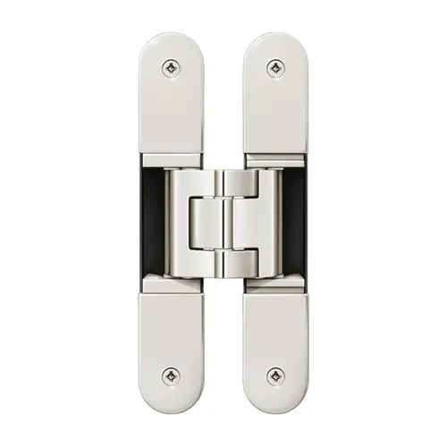 Concealed Hinge, TECTUS TE 340 3D 3D adjustable, size 160 mm, Polished nickel Nickel colored, polished, powder coated