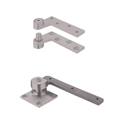 Door Hinge, 19 mm (3/4") Offset Hung Pivot, Top and Bottom Set Right; 630 (US32D) stainless steel, satin; 3 h fire rating Stainless steel colored Door Hinge, 19 mm (3/4") Offset Hung Pivot, Top and Bottom Set Right; 630 (US32D) stainless steel, satin; 3 h fire rating Stainless steel colored
