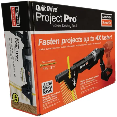 QuikDrive Project Pro Screw Driving Tool, Nylon, Black QuikDrive Project Pro Screw Driving Tool, Nylon, Black