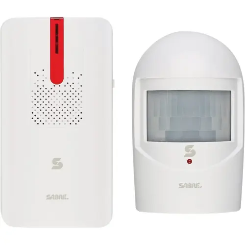 Wireless Motion Detector Sensor System with Driveway Alert White