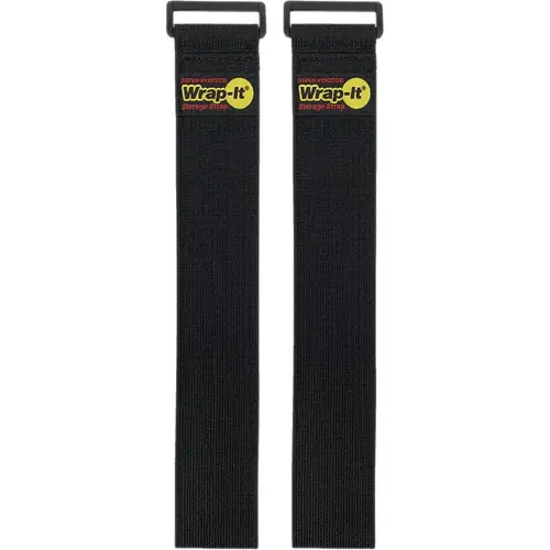 Super-Stretch 24 In. x 2 In. Elastic Hook & Loop Cinch Straps (2-Pack)