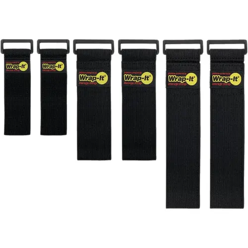 Super-Stretch Assorted Elastic Hook & Loop Cinch Straps (6-Pack)