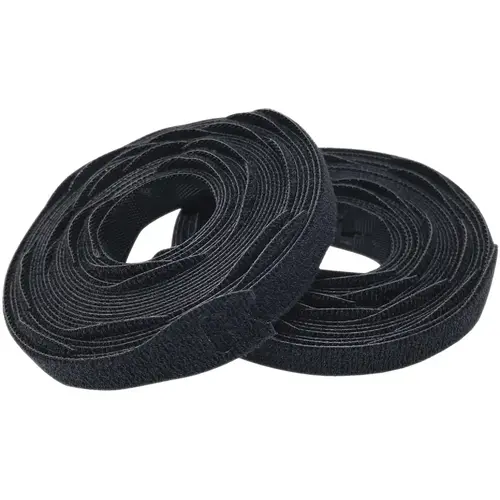 8 In. Black Self-Gripping Cable Tie Roll (50-Pack)