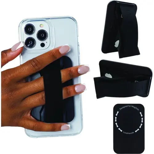 Phone Grip MagSafe Black Magnetic Stand For All Smartphones Black