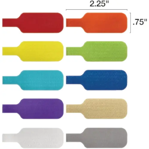 Medium Multi-Color Cable Labels (10-Pack)