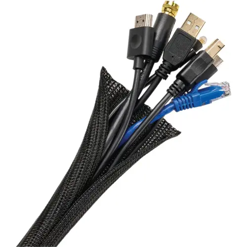 10 Ft. x 3/4 In. Black Mesh Cable Sleeve