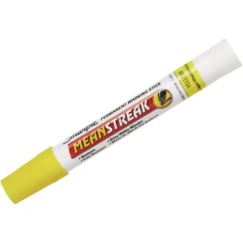 Mean Streak Yellow Bullet Tip Waterproof Marker