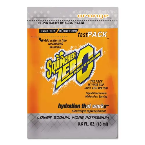 ZERO Sugar-Free Fast Pack , 0.6 oz, Yields 6 oz, Orange - pack of 200