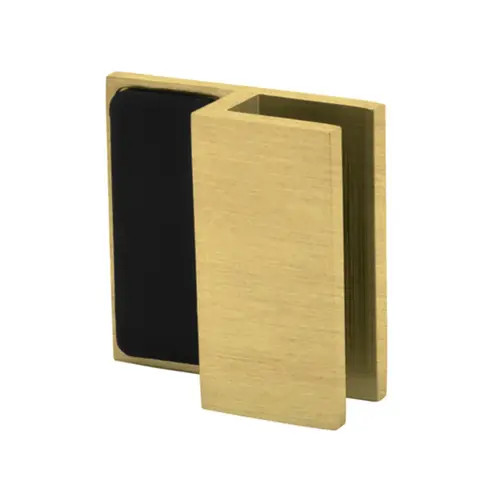 Square Swinging Shower Door Stop - Satin Brass Square Swinging Shower Door Stop - Satin Brass