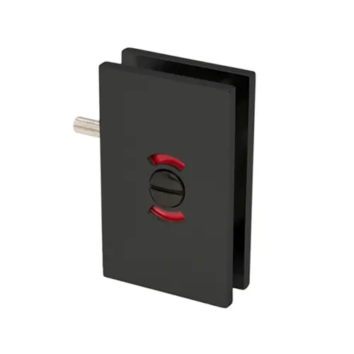 Glendale Series Swinging Glass Door Lock With Indicator - Matte Black
