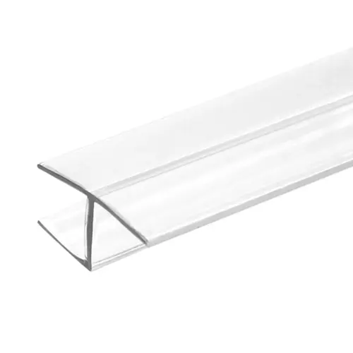 Brixwell CJSH38-CCP84 Clear 3/8" "H" Jamb Water Seal In Line Panel (Hard Leg) 84" Length Clear 3/8" "H" Jamb Water Seal In Line Panel (Hard Leg) 84" Length