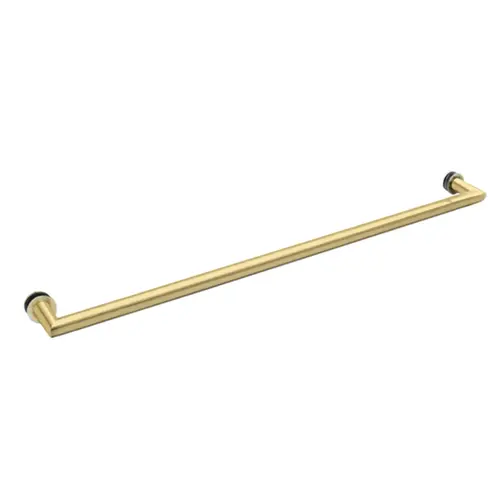 22" Tubular Mitered Corner - Single Sided Towel Bar - Satin Brass