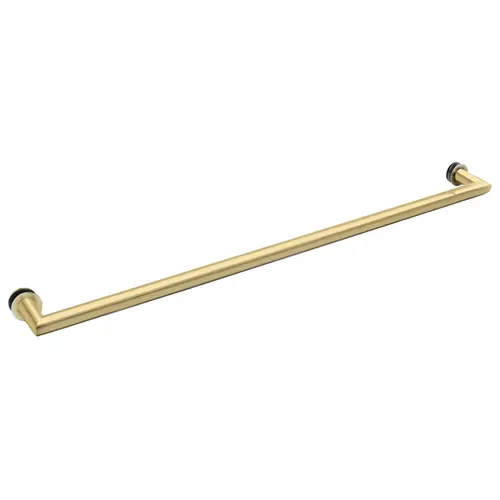 22" Tubular Mitered Corner - Single Sided Towel Bar - Satin Brass 22" Tubular Mitered Corner - Single Sided Towel Bar - Satin Brass
