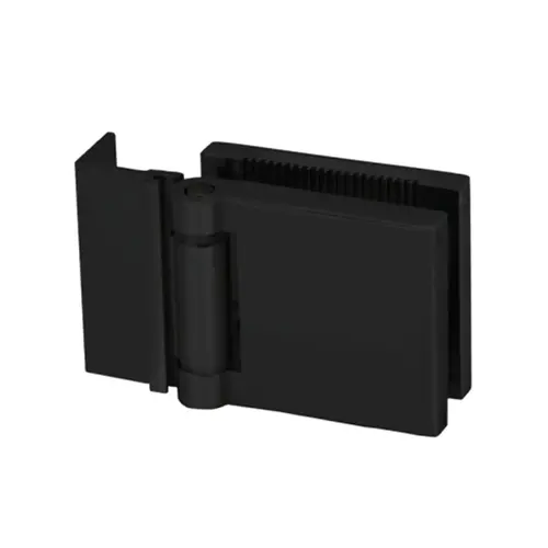 L-Mount Universal Hinge for 1/4" Glass - Matte Black