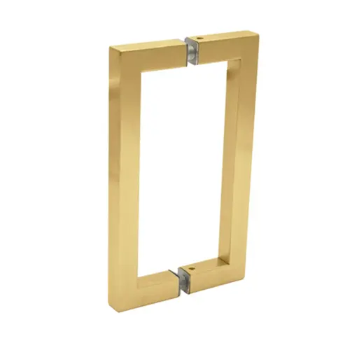 8" Center-To-Center Square Pull - Satin Brass 8" Center-To-Center Square Pull - Satin Brass