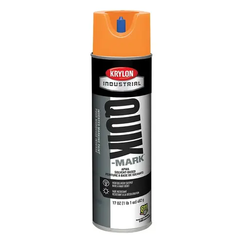 Quik-Mark APWA Solvent-Based Inverted Marking Paint,17oz Aerosol Can/Brt Org Bright Orange - pack of 12 Quik-Mark APWA Solvent-Based Inverted Marking Paint,17oz Aerosol Can/Brt Org Bright Orange - pack of 12