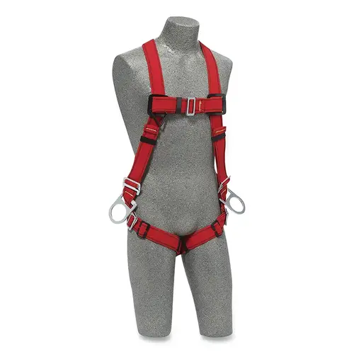 PRO  Vest-Style Hot Work Welders Harness, Pass-Through Buckle, X-Large, 1 D-Ring Back, 2 D-Rings Hips