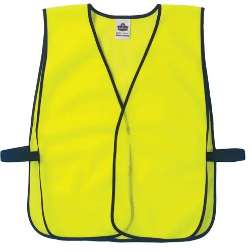 GloWear  Safety Vest, 8010HL, Non-Certified, Hook and Loop, One Size, Lime