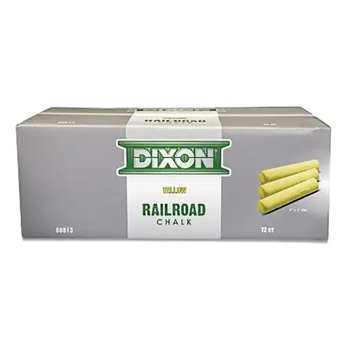 Railroad Chalk, 4 in, Yellow - pack of 72 Railroad Chalk, 4 in, Yellow - pack of 72