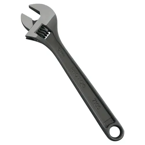 Protoblack  Adjustable Wrench, 10 in L, 1-5/16 in Opening, Black Oxide