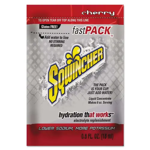 Fast Pack  Drink Mix, Cherry, 0.6 fl oz, Pack, Yields 6 oz - pack of 200