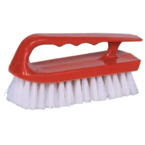 Hand Scrub Brush, 6 in Plastic Block, 1 1/8 in Trim L, White Polypropylene Fill - pack of 12 Hand Scrub Brush, 6 in Plastic Block, 1 1/8 in Trim L, White Polypropylene Fill - pack of 12