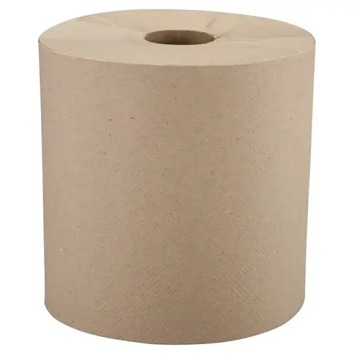 Nonperforated Roll Towels, 8" x 800ft, Brown - pack of 6