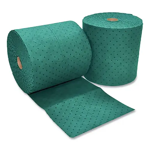 Sorbent Pads and Rolls, 150 ft L x 16 in W, Universal, Premium, Three-Ply, Green, Roll - pack of 2 Sorbent Pads and Rolls, 150 ft L x 16 in W, Universal, Premium, Three-Ply, Green, Roll - pack of 2