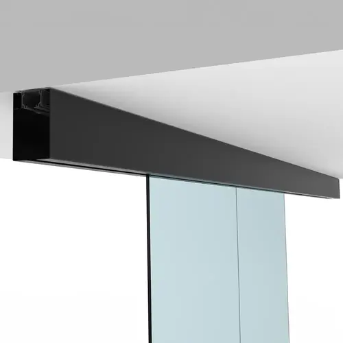 50 Matte Black Series Single Sliding Door Dropped Ceiling Mount Kit 50 Matte Black Series Single Sliding Door Dropped Ceiling Mount Kit