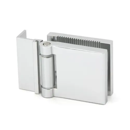 L-Mount Universal Hinge for 1/4" Glass - Polished Chrome