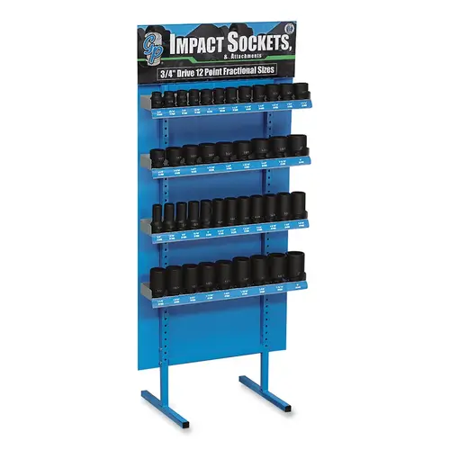 Display, 3/4 in Dr, Includes 42-Pc 12 point SAE Impact Sockets Display, 3/4 in Dr, Includes 42-Pc 12 point SAE Impact Sockets