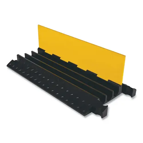 Heavy-Duty Cable Protector, 53Channel, Yellow/Black Heavy-Duty Cable Protector, 53Channel, Yellow/Black