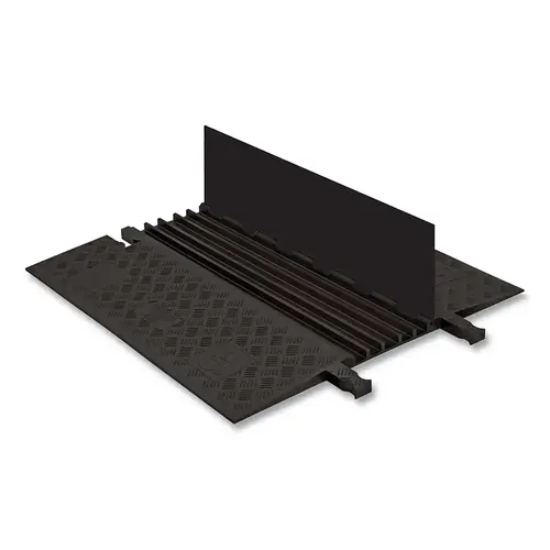 Guard Dog  Low-Profile Cable Protector, 1.25 in H x 33.3 in W x 36 in L, 5 Channel, ADA Ramps, B/B