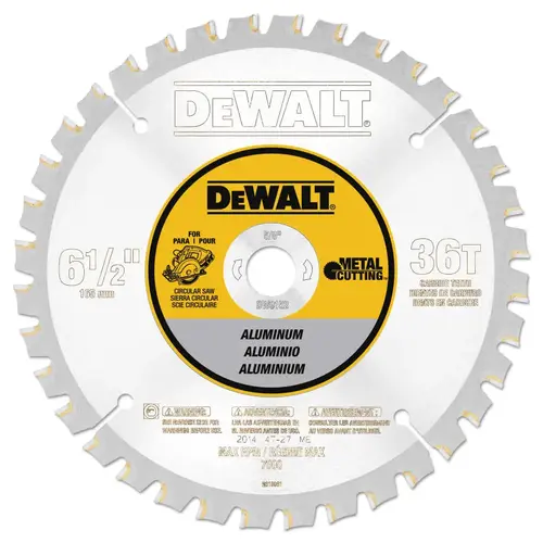 Circular Saw Blade, 6-1/2 in Dia, 5/8 in Arbor, 36-Teeth, Carbide Cutting Edge Circular Saw Blade, 6-1/2 in Dia, 5/8 in Arbor, 36-Teeth, Carbide Cutting Edge