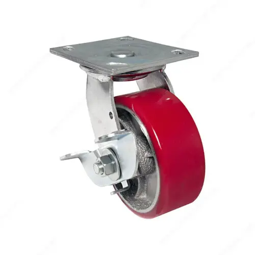 Heavy-Duty Mold-On Polyurethane Industrial Casters with Plate Heavy-Duty Mold-On Polyurethane Industrial Casters with Plate