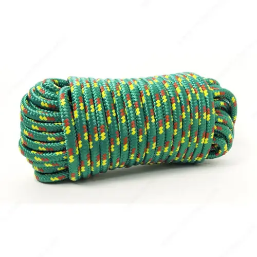 Polypropylene Diamond Braid Rope Yellow / Green / Red Polypropylene Diamond Braid Rope Yellow / Green / Red