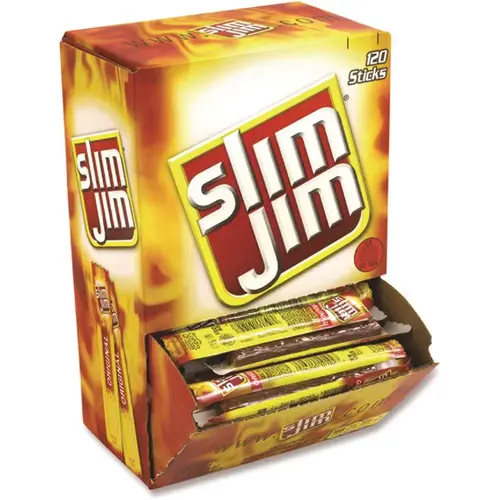 Slim Jim Beef Jerky Meat Sticks Original 0.28 Oz Case Of 120