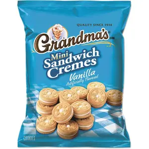 Grandma'S LAY45095 Grandma'S Mini Vanilla Creme Sandwich Cookies, 3.71 Oz, Package Of 24