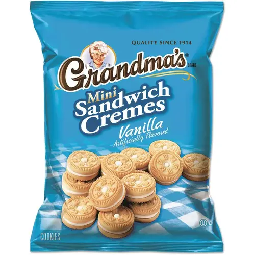 Grandma'S Mini Vanilla Creme Sandwich Cookies, 3.71 Oz, Package Of 24 Grandma'S Mini Vanilla Creme Sandwich Cookies, 3.71 Oz, Package Of 24