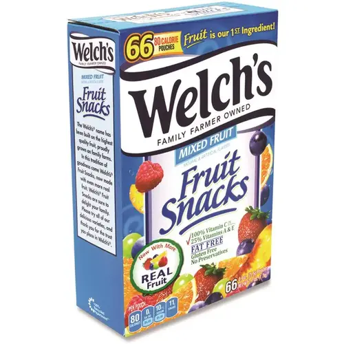 Welch'S Fruit Snacks Mixed Fruit 0.9 Oz Pouch Case Of 66 Welch'S Fruit Snacks Mixed Fruit 0.9 Oz Pouch Case Of 66
