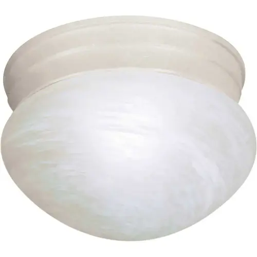 Satco Textured White One-Light 8 Flush Mount Satco Textured White One-Light 8 Flush Mount