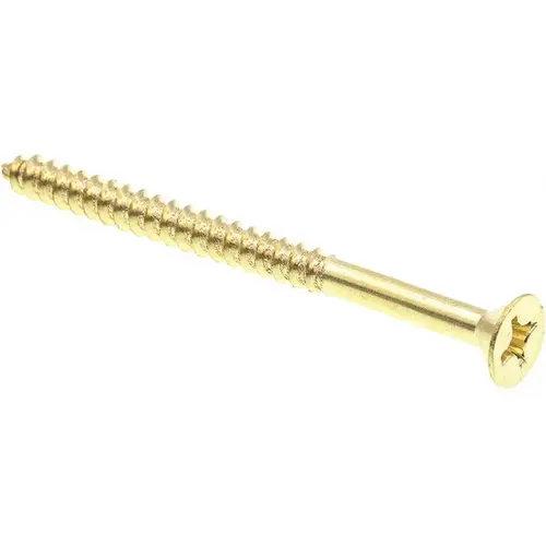 Generic Ws, Flat Hd, Phil Dr, #12 X 3 In., Solid Brass, Package Of 25 Generic Ws, Flat Hd, Phil Dr, #12 X 3 In., Solid Brass, Package Of 25