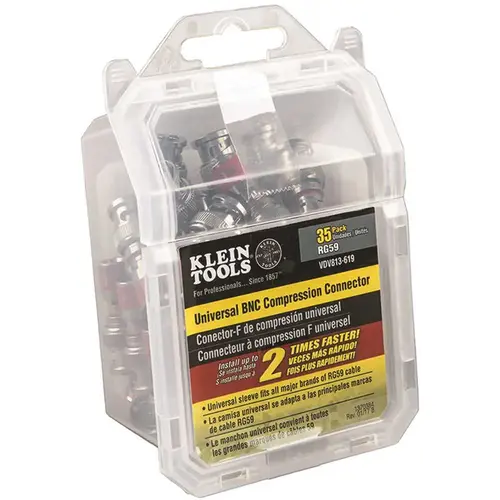 Klein Tools Bnc Compression Connector Package Of 35 Klein Tools Bnc Compression Connector Package Of 35