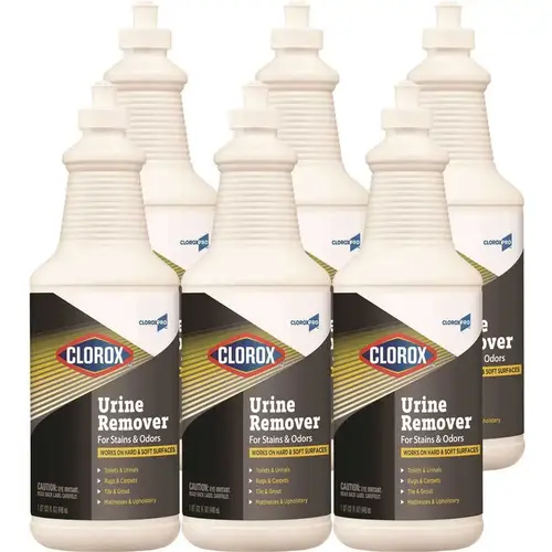 Clorox Urine Remover For Stains And Odors, 32 Oz Pull Top Bottle, Carton Of 6