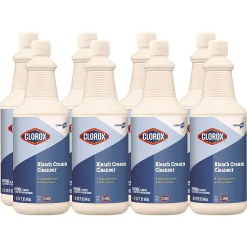 Clorox Bleach Cream Cleanser, Fresh Scent, 32 Oz Bottle, Carton Of 8 Clorox Bleach Cream Cleanser, Fresh Scent, 32 Oz Bottle, Carton Of 8