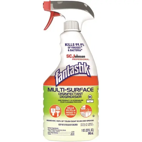 Fantastik 32 Oz Multi-Surface Disinfectant Degreaser, Herbal, Case Of 8 Fantastik 32 Oz Multi-Surface Disinfectant Degreaser, Herbal, Case Of 8