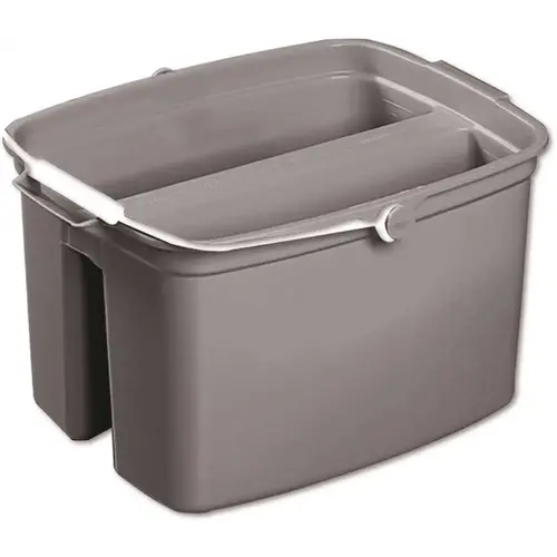 Rubbermaid Commercial Double Utility Pail, 17qt, Gray Rubbermaid Commercial Double Utility Pail, 17qt, Gray