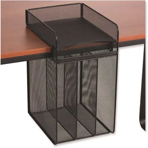 Safco Onyx Vertical Hanging Storage, 4 Sections, Letter Size, Black Safco Onyx Vertical Hanging Storage, 4 Sections, Letter Size, Black