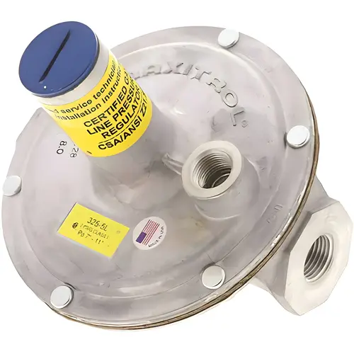 Maxitrol 1/2" Npt 2 PSI Max Inlet 7-11" Wc Outlet Line Pressure Gas Regulator Maxitrol 1/2" Npt 2 PSI Max Inlet 7-11" Wc Outlet Line Pressure Gas Regulator